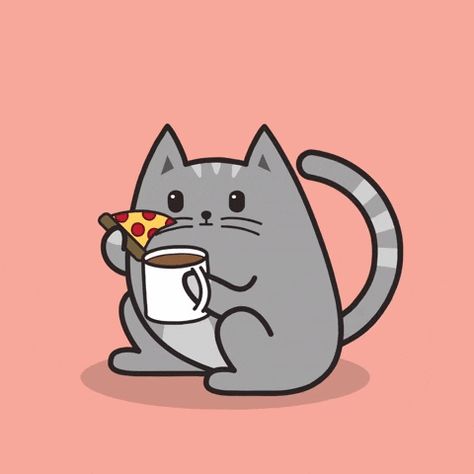 Coffee Cat, Coffee Gif, Cat Coffee, Pizza, Gif, Cafe, Coffee, Pizzas