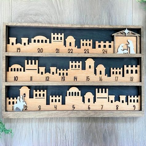 Gracedecors.com Advent Calendar Wooden, Vacation Calendar, Nativity Advent, Christian Christmas Decorations, Nativity Advent Calendar, Wooden Advent Calendar, Wooden Calendar, Christ Centered Christmas, Advent Calendars For Kids