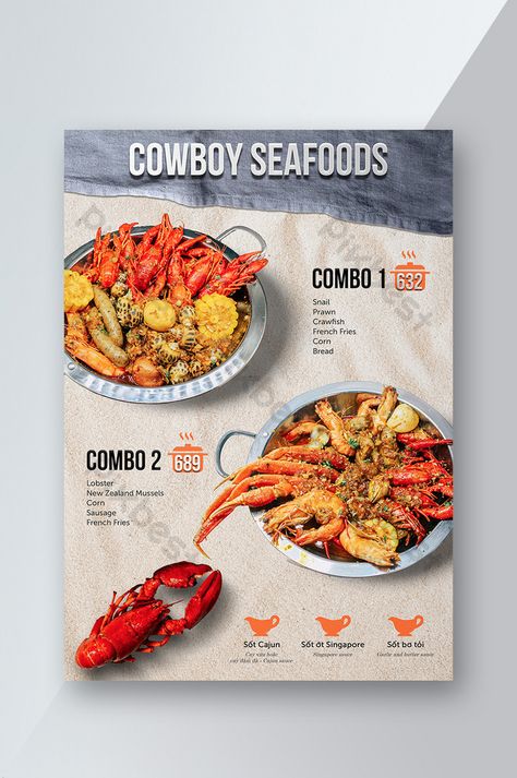 Seafood Menu Ideas, Restaurant Social Media Ideas, Seafood Design, Menu Cafe, Seafood House, Seafood Menu, Poster Food, Menu Flyer, Restaurant Specials