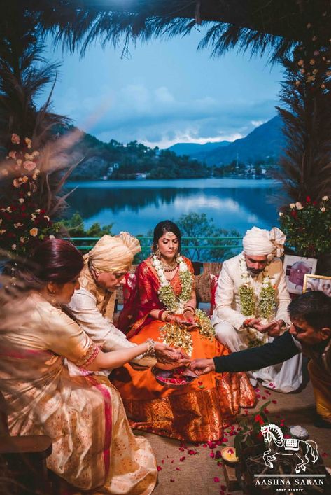 Hill Station Wedding, Lake Wedding Venues, Reception Backdrop, Wedding Reception Backdrop, Small Lake, Lake Resort, Wedding Couple Poses, Outdoor Wedding Decorations, Desi Wedding