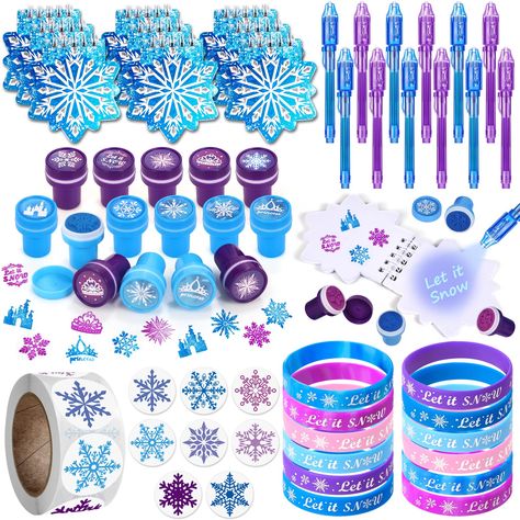 PRICES MAY VARY. Unique Frozen Birthday Party Favors - We offer 12 invisible ink pens (purple and blue), 12 snowflake notebooks, 12 frozen silicone bracelets, 24 stampers (with castle, snowflake, princess crown pattern), 1 roll of snowflake stickers, for a total of 61pcs. This is a complete set of elsa frozen party favors that kids especially girls will love, these are the perfect gifts. Ideal Frozen Party Gifts - Our frozen party favors set comes in blue and purple, and most accessories feature Disney Frozen Party Bags, Frozen Birthday Party Favors Target, Frozen Birthday Party Favors Michaels Stores, Frozen Games Activities, Frozen Theme Kids Table, Frozen Theme Party Favors Goody Bags, Frozen Party Candy Table, Frozen Birthday Games Activities, Frozen Party Table