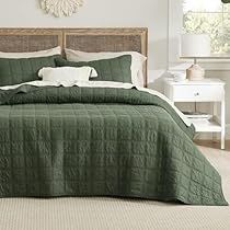 Bed Coverlet, Queen Size Bedspread, Green Comforter, Coastal Room, Cotton Quilt Set, Queen Bedspread, Soft Bed, Elegant Bedding, Coverlet Bedding