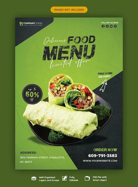 Food menu and restaurant flyer template | Free Psd #Freepik #freepsd #chicken-flyer #food-menu-flyer #pizza-burger #pizza-template Facebook Story, Burger Menu, Restaurant Poster, Menu Flyer, Food Menu Template, Restaurant Flyer, Food Menu Design, Food Poster Design, Food Poster