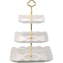 Amazon.com Shopping Cart High Tea Sandwiches, 3 Tier Serving Tray, Vintage High Tea, Porcelain Cake Stand, Cupcake Tiers Stand, Cake Stand Ceramic, Serving Stand, Homemade Tea, Party Serving