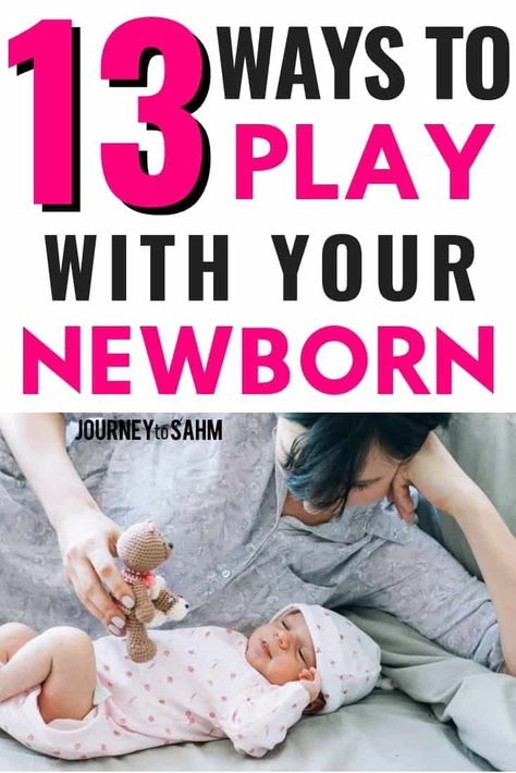 Awesome newborn play activities for a happy baby. Get in a simple routine with your little one and start to build child development at home. Tips for what to do with infants during the day. Includes toys, bath, play, and activities. #babydevelopment #babyactivities #newbornbaby Newborn Play, Panda Bebe, One Month Baby, One Month Old, Newborn Hacks, Baby Sleep Problems, Before Baby, Baby Massage, Newborn Care