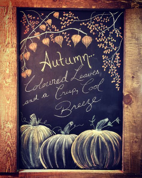 Fall Chalkboards Ideas Chalk Art, Autumn Blackboard Chalk Art, Autumn Chalkboard Art Ideas, Fall Chalkboard Art Autumn, Autumn Blackboard, Fall Blackboard Ideas, Chalkboard Fall Ideas, Fall Chalkboard Art Diy, November Chalkboard Art