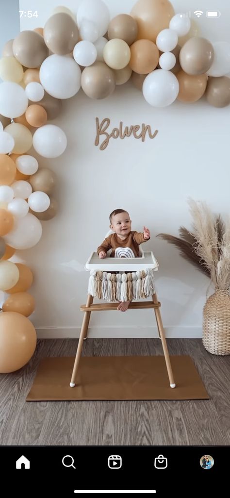 High Chair Balloon Garland, First Birthday Chair Decoration, High Chair Decorations 1st Birthday, Cake Smash High Chair, First Birthday High Chair Decoration, 1st Birthday Party Backdrop, First Birthday Backdrop, High Chair Decorations, Feeding Chair