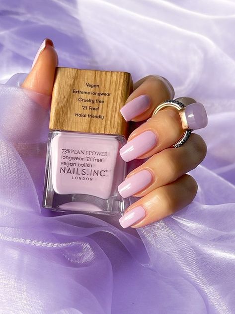 A 73% plant-based Plant Power nail polish in soft lilac. Vegan and cruelty free nail polish! Lilac Nail Polish, Army Nails, Cruelty Free Nail Polish, Lilac Nails, Plant Powered, Nails Inc, Nails Nails, Cruelty Free, Plant Based