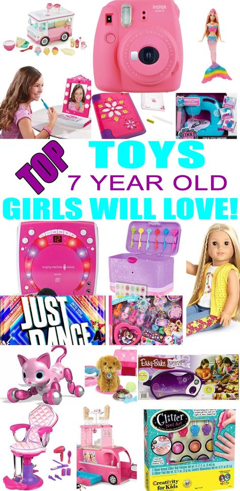 Top Toys For 7 Year Old Girls! Best toy suggestions for gifts & presents for a girls seventh birthday, Christmas or just because. Find the best gifts and toys for a girls 7th bday or Christmas. Get the best toys and gift ideas now! Birthday Presents For Girls, Birthday Gifts For Teens, Presents For Girls, Top Toys, Best Toys, Unique Birthday Gifts, 9th Birthday, Birthday Gift Ideas