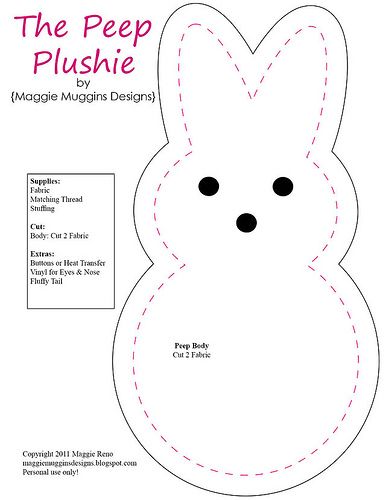 The Peep Plushie Pattern. Download and learn more on my blog Maggie Muggins Designs. (maggiemugginsdesigns.blogspot.com) Kat Diy, Diy Ostern, Plushie Patterns, Sewing Stuffed Animals, Trendy Sewing, Easter Projects, Easter Crafts Diy, Bunny Crafts, Sewing Gifts