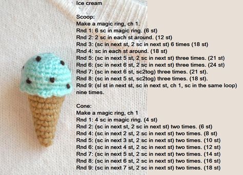 Ice Cream Cone Crochet Pattern, Enhypen Crochet Lightstick, Ice Cream Keychain Crochet, Crochet Cone Pattern, Amigurumi Written Pattern, Crochet Ice Cream Cone Pattern Free, Crochet Written Patterns Free, Written Crochet Patterns Free, Kawaii Crochet Pattern Free