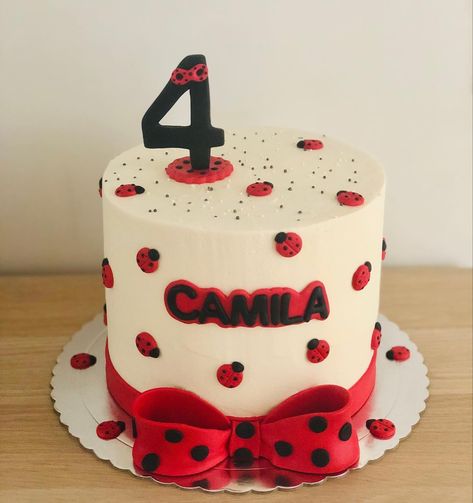 Birthday Cake Ladybug, Ladybug Cake Design, Ladybug Smash Cake, Ladybird Cake, Cake 2023, White Ladybug, Ladybug Cakes, Ladybug Cake, Mini Tortillas