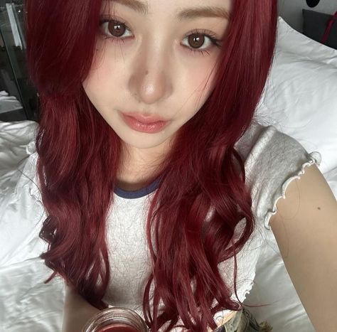 Yunjin Kim, Hair Icon, Dye My Hair, Korean Makeup, Red Hair, My Girl, Street Style, Hair Styles, Red