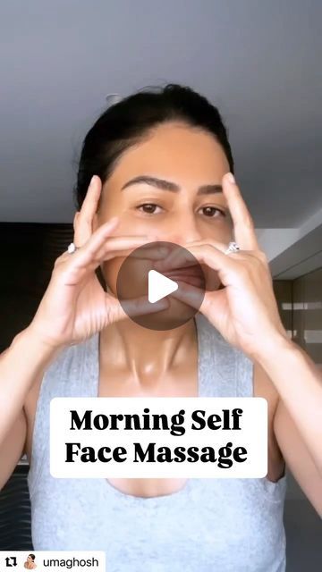 Uma Ghosh | Holistic Beauty Educator on Instagram: "Follow along, but slow down and take your time.  I wanted to pack in as much as possible in this video.   As you all know how much I love a good face massage. This not only lifts my face but also my spirit.   Try it 😊" Japanese Facial Massage Routine, How To Massage Your Face, Japanese Face Massage, Face Lifting Massage, Face Massages, Face Massage Video, Face Lift Exercises, Facial Exercise, Massage Routine