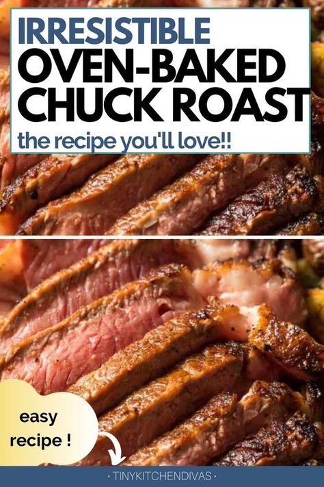 Oven Baked Chuck Roast, Baked Chuck Roast, Boneless Chuck Roast Recipes, Chuck Roast Recipe Oven, Chuck Roast In Oven, Roast In Oven, Chuck Steak Recipes, Roast Sandwiches, Chuck Roast Recipe