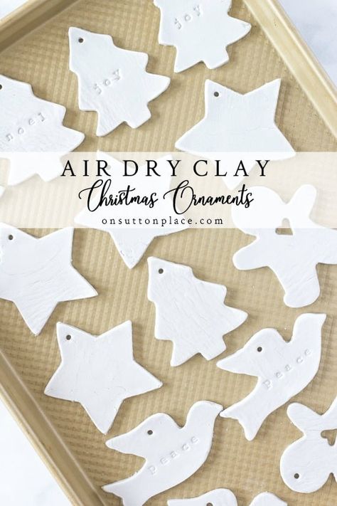 Air Dry Clay Christmas Ornaments, Air Dry Clay Christmas, Clay Christmas Ornaments, Clay Christmas Decorations, Diy Air Dry Clay, Clay Christmas, Christmas Clay, Handmade Christmas Ornaments, Noel Christmas