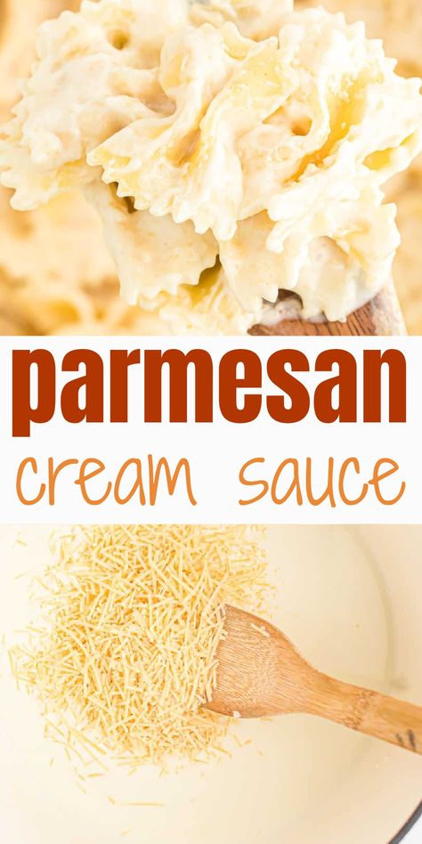 Best Pasta Cream Sauce, Pasta With Cream Sauce Recipes, White Pasta Sauce With Heavy Cream, Noodles With Cream Sauce, Light Cheese Sauce, Easy Parmesan Cream Sauce, White Parmesan Cream Sauce, Creamy Butter Pasta Sauce, Italian Cheese Sauce For Pasta