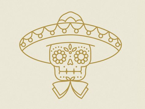 Mexican Traditional Tattoo Old School, Mariachi Tattoo, Mexican Traditional Tattoo, Hat Logo Design, Sugar Skull Drawing, Traditional Tattoo Old School, Mexican Culture Art, Tattoo Old School, Sugar Skull Design