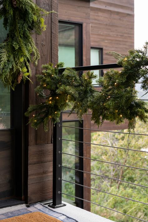 4 Ways to Elevate Your Holiday Greenery - Studio McGee Studio Mcgee Christmas, Outdoor Garland, Pre Lit Garland, Holiday Greenery, Christmas Lighting, Wreaths And Garlands, Light Garland, Minimalist Christmas, Outdoor Christmas Lights