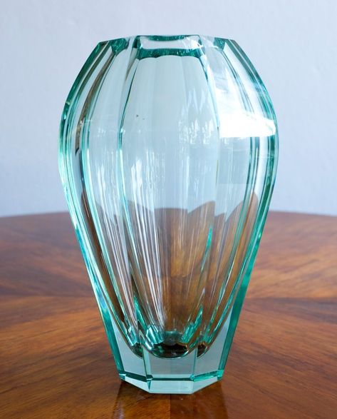 For sale: Moser vase, 1950s Moser Glass, Glass Vases, Lalique, Vintage Design, Vintage Designs, Glass Vase, Vase, Glass, For Sale