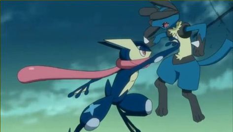 #Pokemon Lucario And Greninja, Ash Pokemon Team, Ash Pokemon, Pokemon Teams, Pokemon, Anime, Pokémon