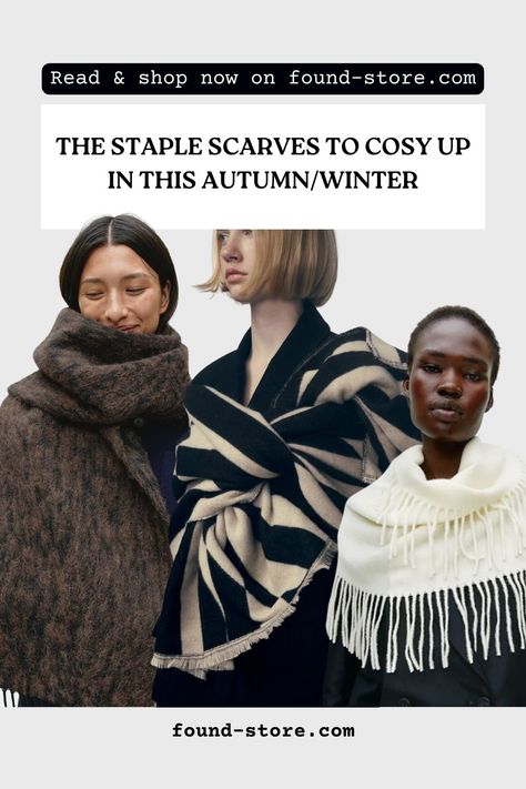 A cosy scarf is an absolute winter wardrobe staple. From autumn to winter and back out again, a stylish winter scarf will keep you toasty and help transition your outfits. Whether you're after a classic cashmere scarf to go with everything, or a playful animal print to spice up your look, we have got you covered. These are the best winter scarves on offer for 2022, so click the link to see where to shop them! Cashmere Scarf Outfit, Scarf Outfit Winter, Aw 23, Zara Scarf, Trendy Scarves, Edge Scarf, Mohair Scarf, Scarf Trends, Color Block Scarf