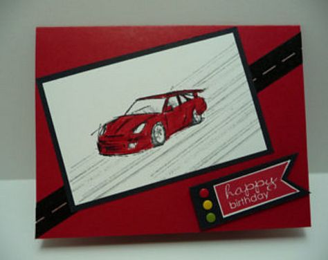 Browse unique items from SPBailerPapercrafts on Etsy, a global marketplace of handmade, vintage and creative goods. Car Birthday Card, Birthday Card Pictures, Boys Birthday Card, Car Card, Car Themed Parties, Car Birthday Theme, Race Car Birthday Party, Cars Theme Birthday Party, Car Party