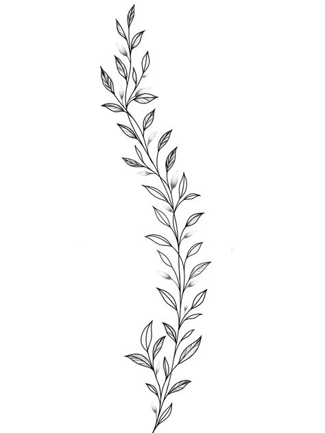 Vine Tattoo Template, Dainty Vine Tattoo, Garland Tattoo, Vine Tattoo Stencil, Leaf Vine Tattoo, Ramos Tattoo, Vine Tattoo, Stencil Outline, Tattoo Background