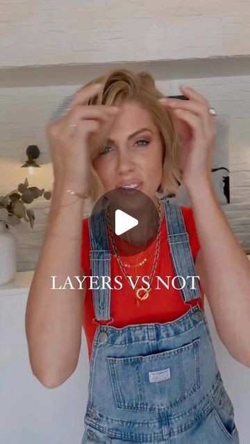 Jocelyn McClellan on Instagram: "Do you see the difference. Full on layers vs just adding in some texture completely will give you a different cut! 
Layers are fun, but more work for most. Looked perfect in this clip but did make it more time consuming to get the layers to lay how I wanted and look put together all day. 
Minimal Textured bobs don’t require as much upkeep, and last throughout the time before your next cut easier in my opinion. 
But you to need to be very specific with what you ask for from your stylist. When stylists give “layers” with pieces that go shorter and shorter, it will be a lot. (Like in the video with the orange top). With “minimal texture” as I have in this video the hair can look more like it’s one length with some peekaboo pieces that are shorter. (Like in the Jocelyn Mcclellan, Textured Bobs, Minimal Texture, Fireplace Redo, Cut Layers, New Hair Do, Textured Bob, Look Put Together, Orange Top