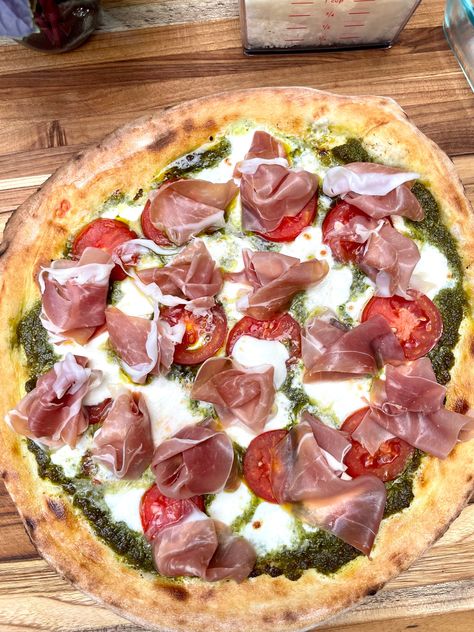 Keto Pizza Bowl, The Mosquito Coast, Mosquito Coast, Purple Basil, Pesto Mozzarella, Mozzarella Tomato, Pizza Bowl, Prosciutto Pizza, Keto Pizza