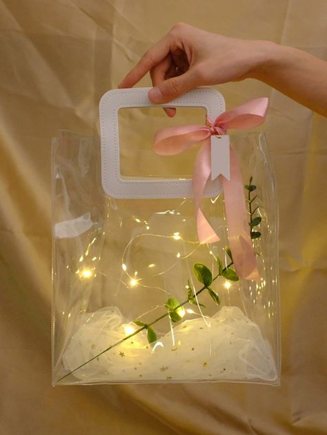 Clear    PVC Plain Gift Bags    Event & Party Supplies Gift Wrapping Bag, Creative Gift Wraps, Ladies Luncheon, Gift Wraps, Cookie Party, Ramadan Gifts, Party Gift Bags, Diy Birthday Gifts, Event Party