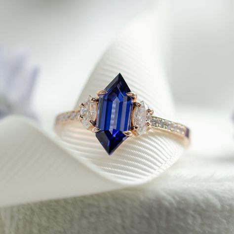 Lab grown sapphire engagement ring, Geometric marquise moissanite ring Marquise Sapphire Engagement Ring, Marquise Sapphire Ring, Sapphire Marquise Engagement Ring, Sapphire Engagement Ring Marquise, Sapphire Marquise Ring, Marquis Engagement Rings, Sapphire Wedding Set, Geometric Engagement Ring, Blue Green Sapphire Ring