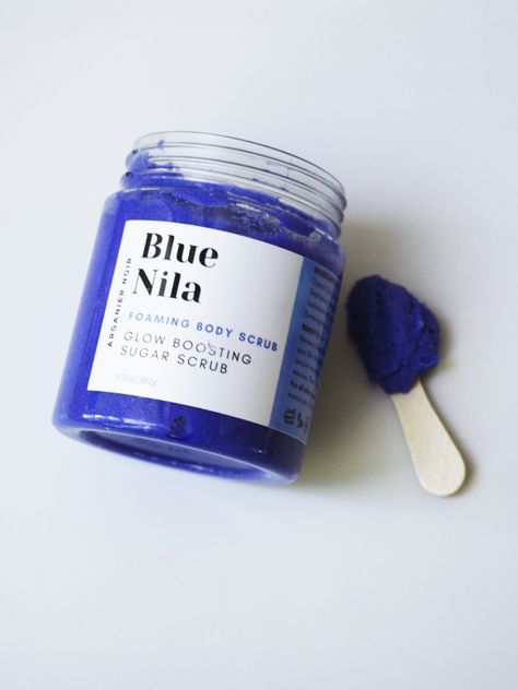 Blue Body Scrub, Body Scrubs Homemade, Nila Powder, Moroccan Black Soap, Moroccan Hammam, Hammam Spa, Best Body Scrub, Skin Care Business, Foaming Bath