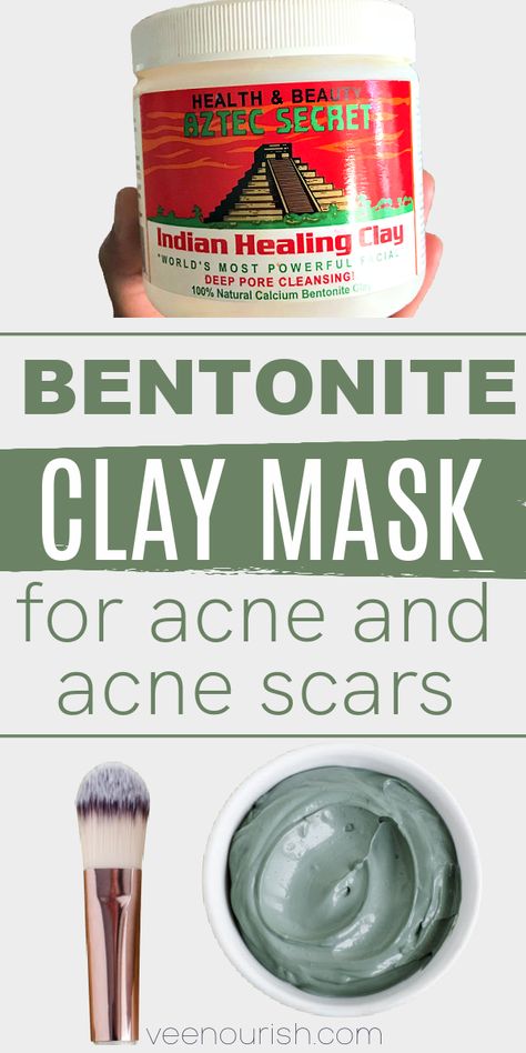 If you're searching effective and affordable clay masks for skin care, then you're in the right place! Here is a natural clay mask made with Bentonite clay. Learn the bentonite clay benefits and see how you can include it in your skin care routine. There's many bentonite face mask benefits and one of them is helping you achieve clear and healthy skin...... clay masks for acne. Aztec Clay Face Mask Diy, Bentonite Clay For Acne, Bentonite Clay Face Mask Diy, Indian Healing Clay Benefits, Bentonite Clay Mask Acne, Bentonite Clay Armpit Mask, Benefits Of Bentonite Clay For Skin, Indian Healing Clay Mask Recipes, Indian Clay Mask Benefits