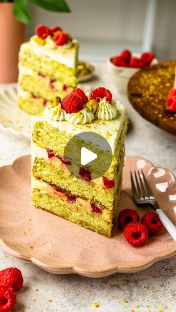 Camila Hurst on Instagram: "This Pistachio Raspberry Cake is made of layers of moist Pistachio cake, with Raspberry Jam and Pistachio Ganache as fillings, topped with Pistachio Buttercream.
One of my favorite cakes ever!!! Comment “pistachio cake” and I will send the recipe to your messages 💚

#pistachiocake #pistachio #cake #cakedecorating #cakedesign #cakestyle #cakelover" Moist Pistachio Cake, Pistachio Raspberry Cake, Camila Hurst, Pistachio Ganache, Pistachio Buttercream, Pistachio Raspberry, Pistachio Cake, Raspberry Cake, Layer Cakes