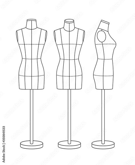 Anatomy Models Drawing, Fashion Sketches Template, Manicans For Clothes Drawing, Manicans Drawing, Fashion Croquis Templates, Dress Outline, Fashion Sketch Template, Fashion Mannequin, Fashion Illustration Poses