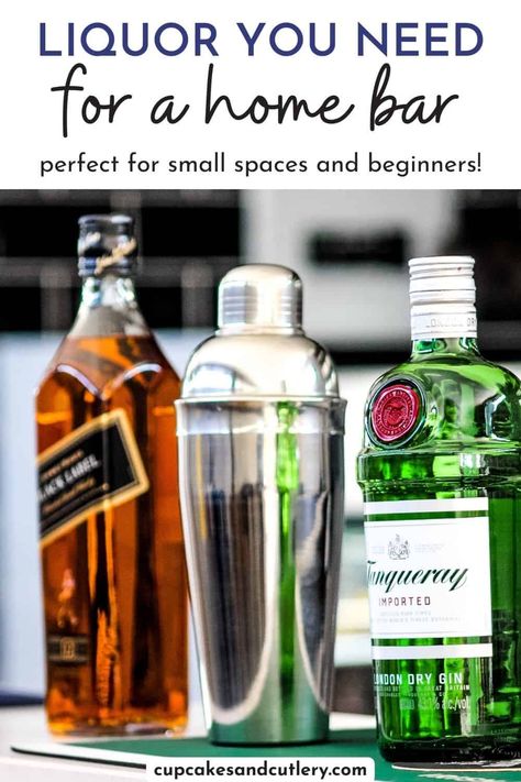 Stock Home Bar, Best Liquors For Home Bar, Home Bar Liquor List, Basic Liquor List, How To Stock A Bar For A Party, At Home Bar Essentials, What To Stock In Your Home Bar, Bar Cart Essentials List, Basic Home Bar Essentials