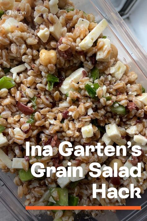 7 Grain Salad Recipe, Creamy Salads, Ancient Grains Salad, Grain Salad Recipes, Salad Skewers, Grain Salads, A League Of Their Own, League Of Their Own, Salad Meal Prep