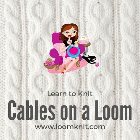 Knit Cables, Round Loom Knitting, Loom Love, Loom Knitting Tutorial, Loom Knitting Stitches, Loom Crochet, Round Loom, Knitting Hacks, Spool Knitting