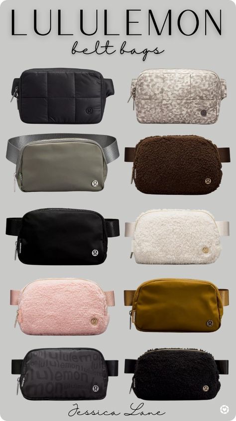 Lululemon Fannie Pack, Lululemon Belt Bag Fluffy, Fuzzy Lulu Belt Bag, Lululemon Belt Bag Collection, Lululemon Belt Bag 2l, Phany Pack, School Trip Packing, Fanny Pack Aesthetic, Lululemon Belt Bag Outfit