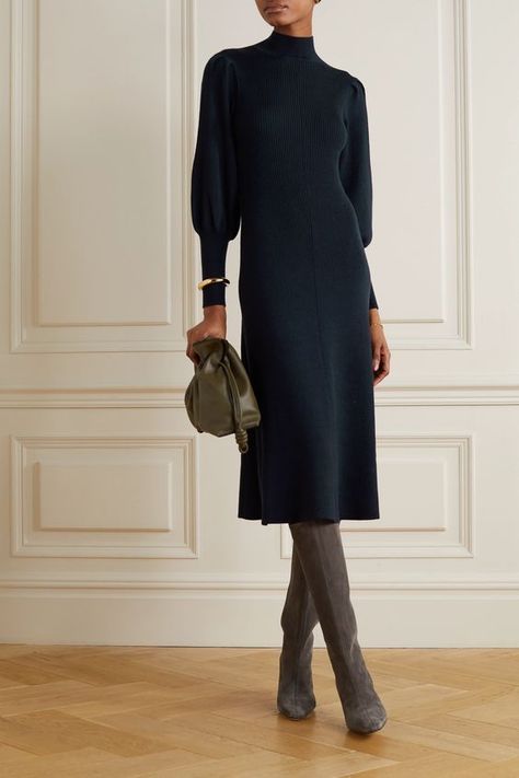 Dresses Cold Weather, Navy Outfits, Winter Office, Sewing Courses, Stylish Winter Outfits, Cold Weather Fashion, Stil Inspiration, Ținută Casual, Elegantes Outfit