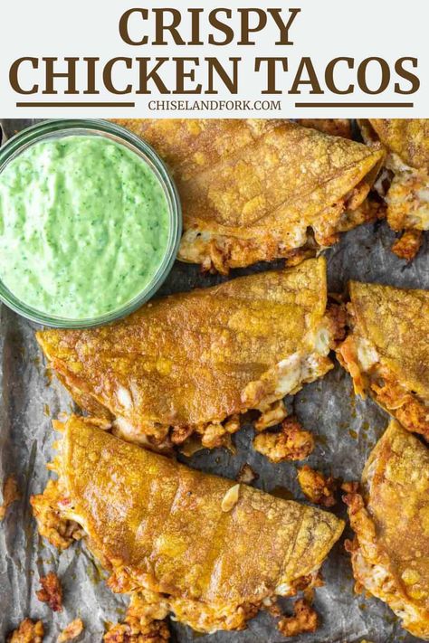 Chicken Tacos Ground, Low Fodmap Chicken Tacos, Fried Tacos Chicken, Ground Chicken Taquitos, Baked Ground Chicken Tacos, Chicken Tacos Crispy, Chicken Nugget Tacos, Pan Fried Chicken Tacos, Chicken Tacos Recipe Stovetop