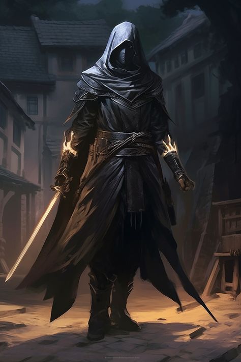 Fantasy, rogue, d&d, shadows, magic sword and bracers. Way Of The Shadow Monk Dnd, D&d Elf Rogue, Shadow Assassin Fantasy Art, Changeling Rogue Male, Male Assassin Art, Way Of Shadow Monk, Shadow Swordsman, Shadow Monk Dnd, Assassin Character Design Male