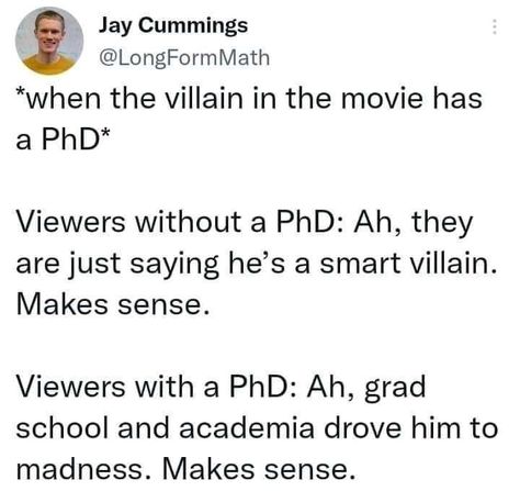 Phd Humor, Writing Coach, Grad School, The More You Know, The Villain, Text Posts, Tumblr Funny, Writing Prompts, Really Funny