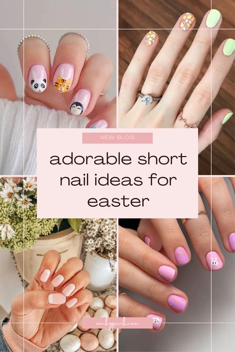 This post has 25 ultra-cute and fun Short Easter Nail Ideas! From Bunnies to eggs, you’ll find the perfect inspiration for your next holiday manicure! Easter Biab Nails, Short Nails Holiday, Easter Nail Ideas, Holiday Manicure, Spring Nail Polish, Easter Nail, Spring Is In The Air, Spring Pastels, Easter Nails