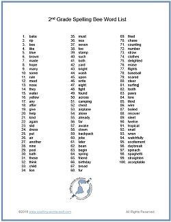 This 2nd grade spelling bee word list contains 100 words that your students should know, either before or during their next competition! Free printable list available. Spell Bee Words Grade 2, Spell Bee Words For Grade 1, Spelling Words For 2nd Grade, Spelling Bee Word List, Spell Bee Competition, Study List, 3rd Grade Spelling Words, Spelling Bee Words, 3rd Grade Spelling