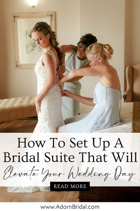 Elevate your bridal experience with the perfect bridal suite. This blog post from Adorn Bridal will give you the best bridal suite ideas and bridal suite must haves. From a bridal suite emergency kit to bridal suite music, start your wedding day prep with a relaxing environment. Click the link to get your bridal suite checklist now! Bridal Suite Ideas, Wedding Day Prep, Curvy Wedding, Suite Ideas, Bridal Party Getting Ready, Bridal Preparation, Wedding Help, Bridal Prep, Getting Ready Wedding