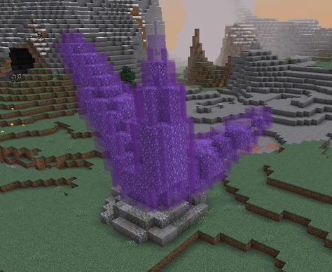 Crystal Minecraft, Landscaping Minecraft, Minecraft Crystal Build, Nether Builds, Minecraft Crystal, Decor Minecraft, Crystal Growth, Minecraft Plans, Minecraft Stuff