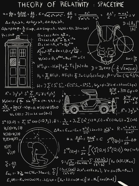 Physics Poster, Math Wallpaper, Cool Science Facts, Theory Of Relativity, Physics And Mathematics, Quantum Mechanics, Dark Wallpaper Iphone, Quantum Physics, Science Facts