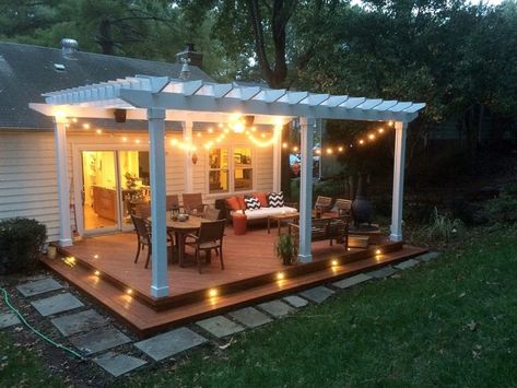 Backyard Deck With Pergola | Angi Landscape Pergola, Deck Pergolas, Pergola Deck, Pergola Modern, Design Per Patio, Vine Plants, Garden Pergola, Decking Area, Patio Deck Designs